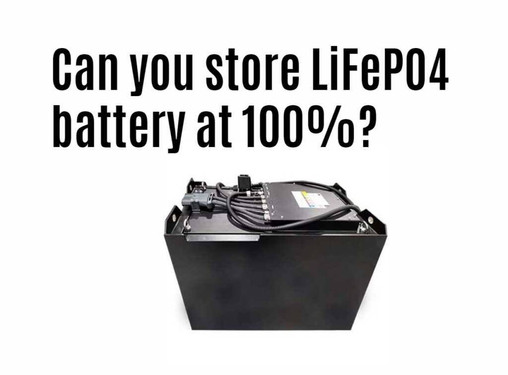 Can you store LiFePO4 battery at 100%?