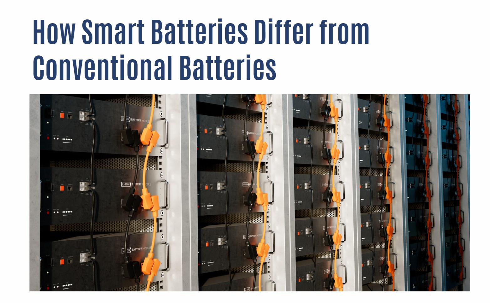 How Smart Batteries Differ from Conventional Batteries