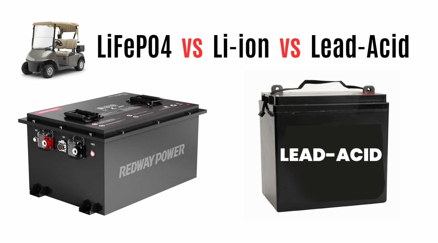 Comprehensive Battery Comparison: LiFePO4 vs. Li-ion vs. Lead-Acid. golf cart lithium battery factory manufacturer 48v 150ah 48v 150ah