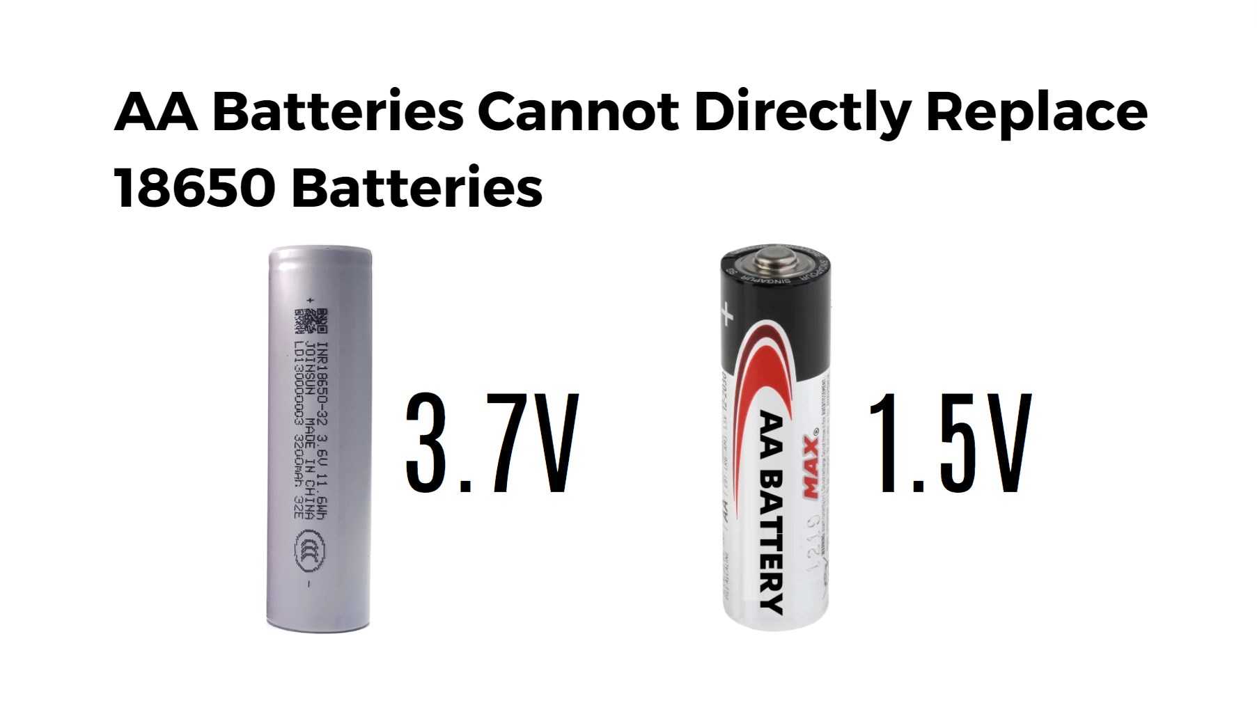 Can AA Batteries Replace 18650 Batteries?