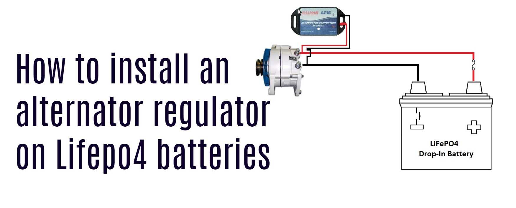 How to install an alternator regulator on Lifepo4 batteries