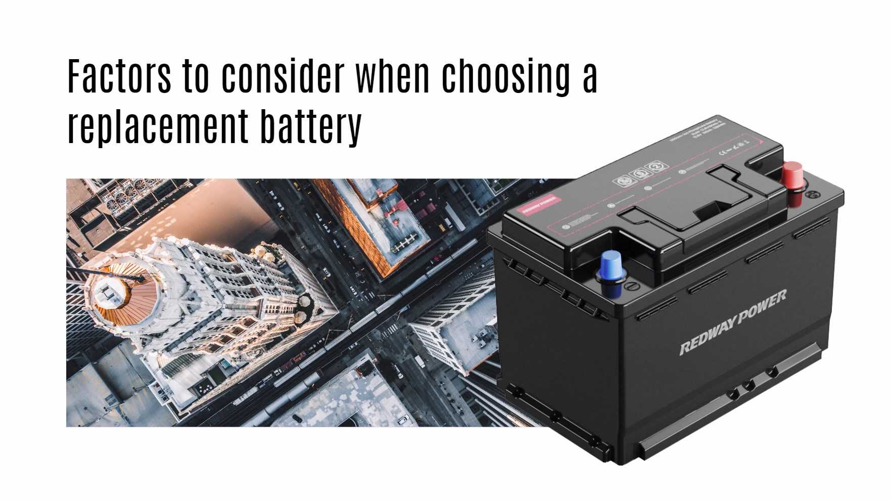 Factors to consider when choosing a replacement battery. 12v 80ah cca 1000a starter battery factory oem