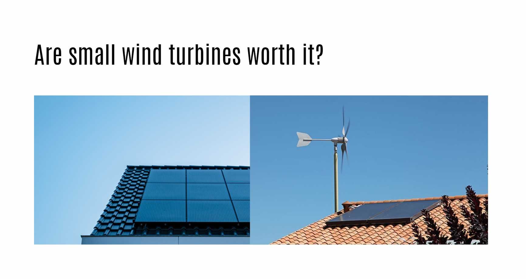 Are small wind turbines worth it? redway power