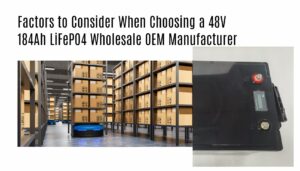 Factors to Consider When Choosing a 48V 184Ah LiFePO4 Wholesale OEM Manufacturer. 48v 180ah agv amr lithium battery factory manufacturer oem golf cart
