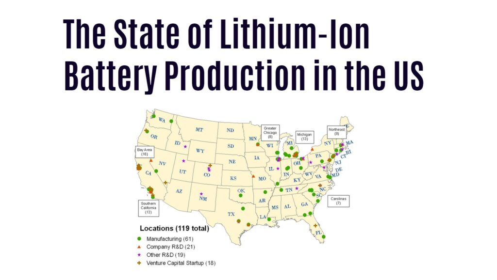 The State of Lithium-Ion Battery Production in the US