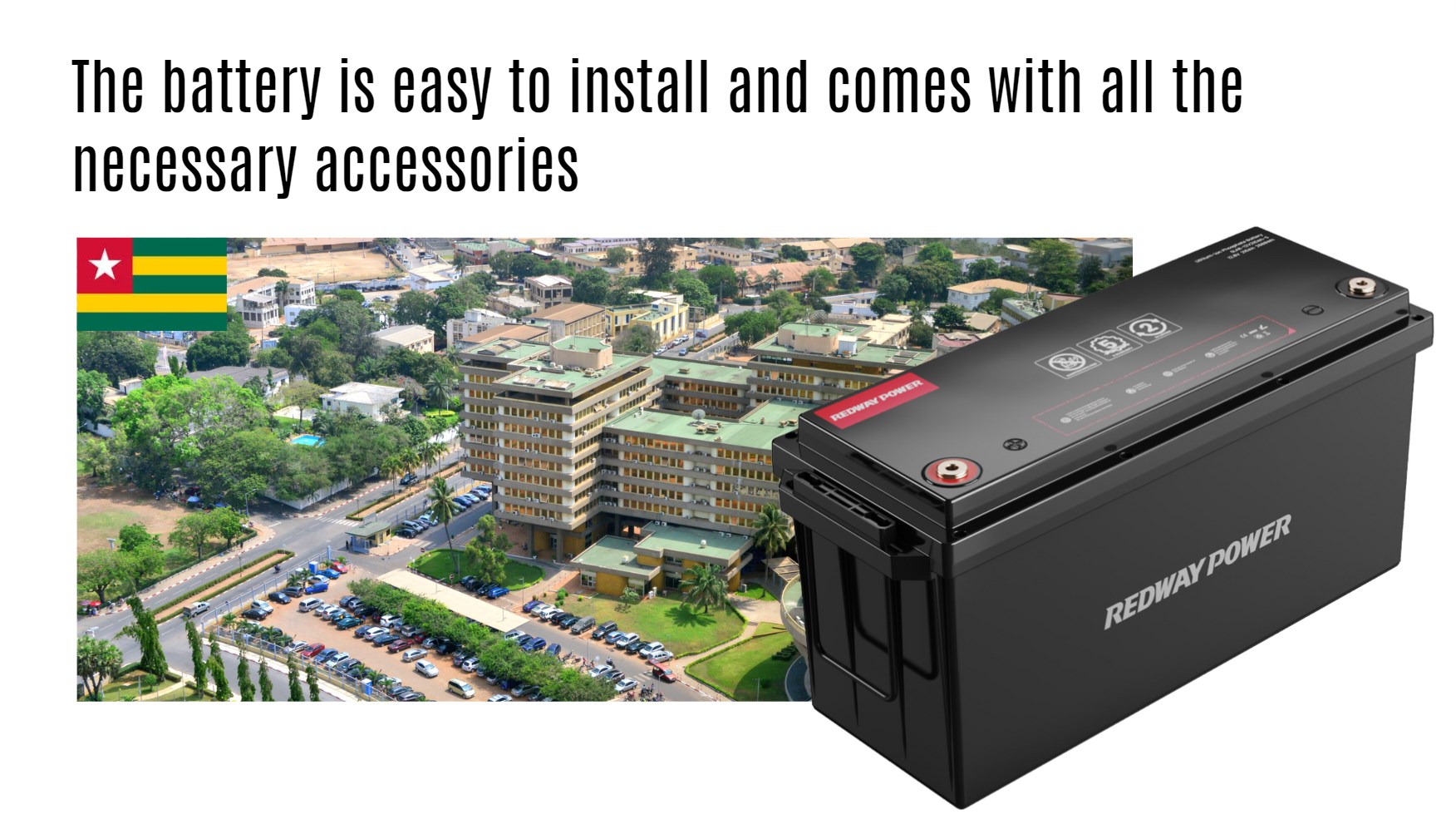 The battery is easy to install and comes with all the necessary accessories
