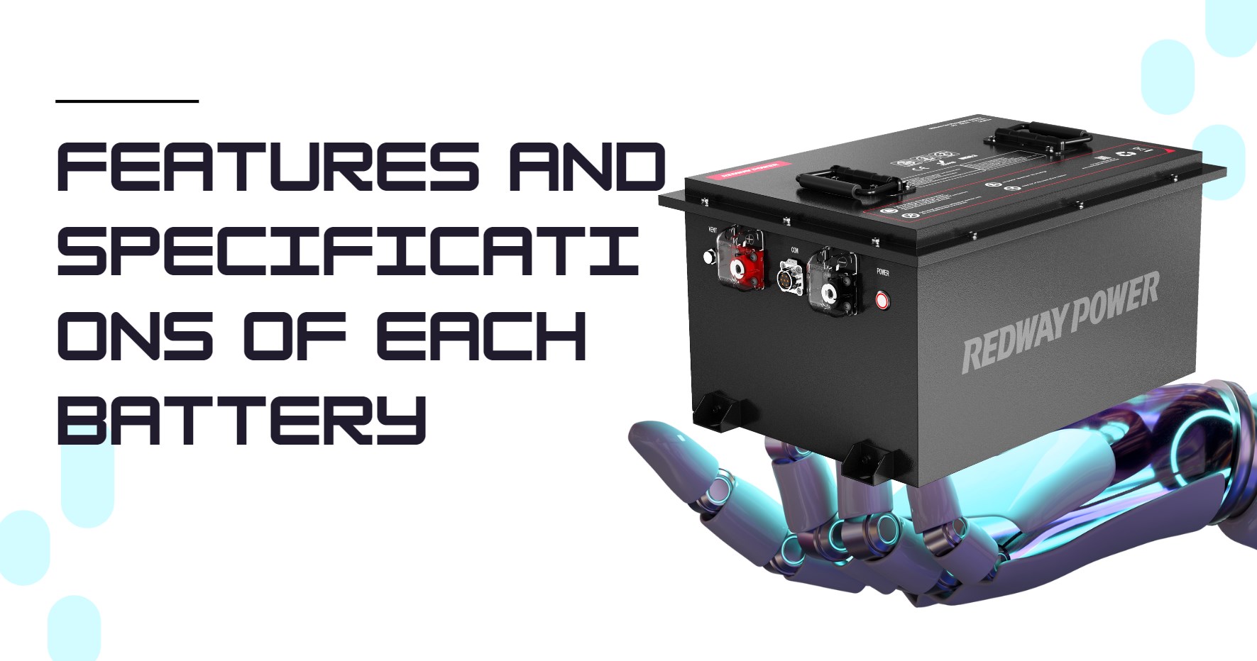 Features and specifications of each battery. 48v 100ah golf cart lifepo4 battery