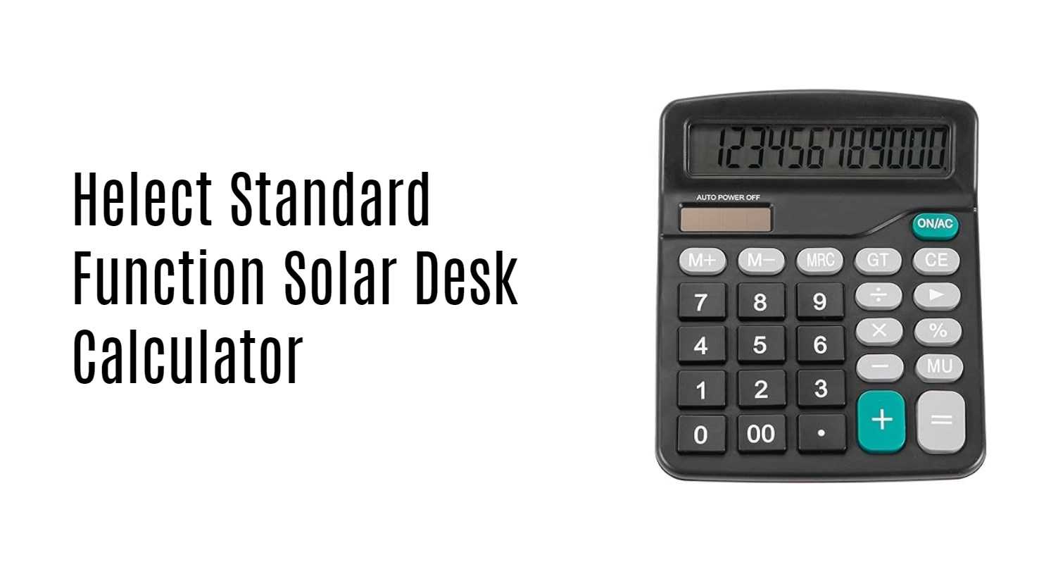 Helect Standard Function Solar Desk Calculator