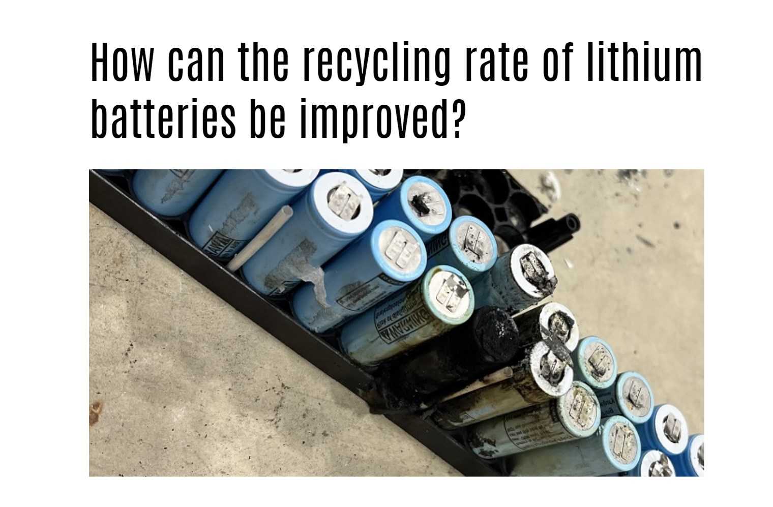 How can the recycling rate of lithium batteries be improved?