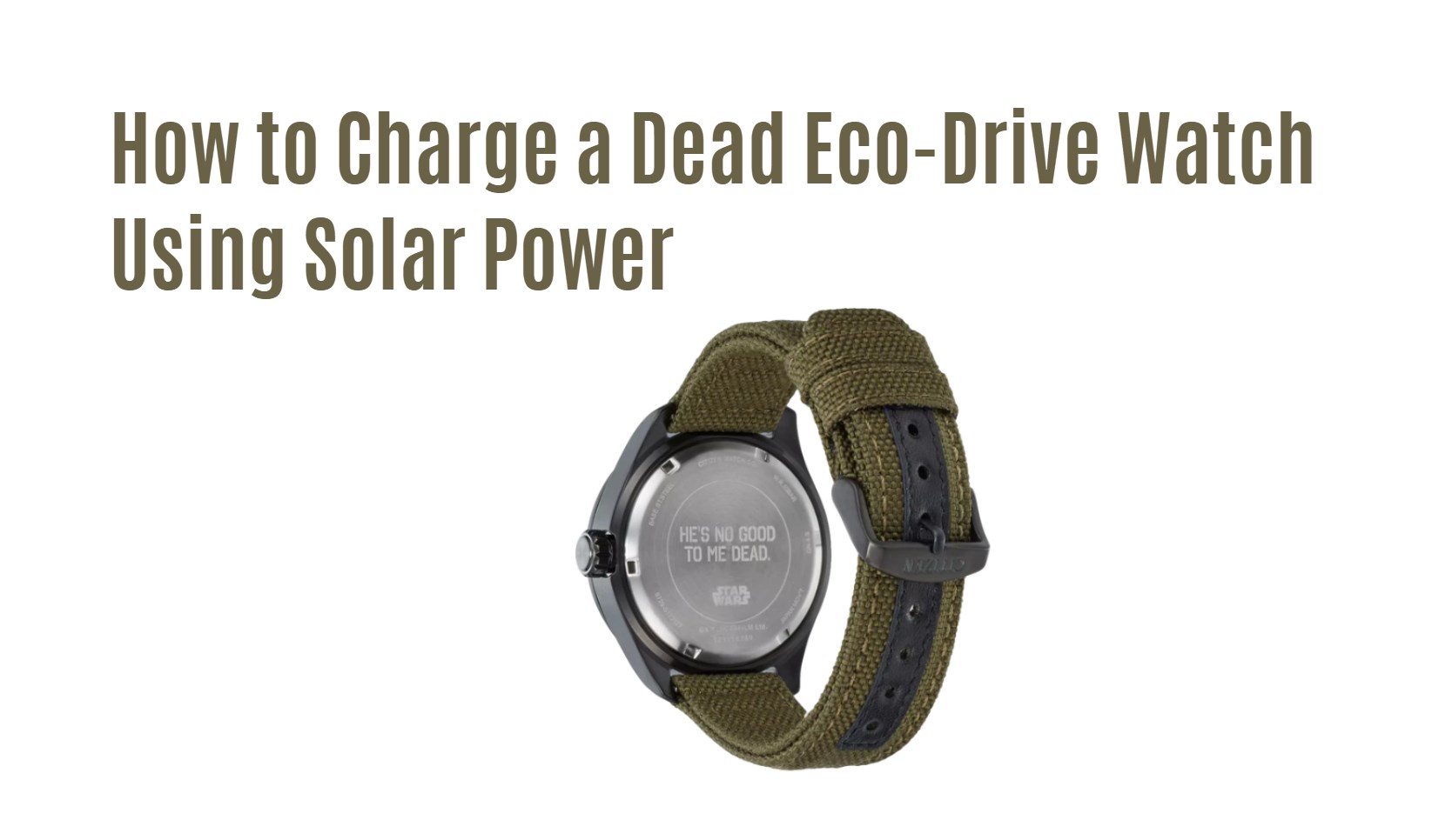 How to Charge a Dead Eco-Drive Watch Using Solar Power