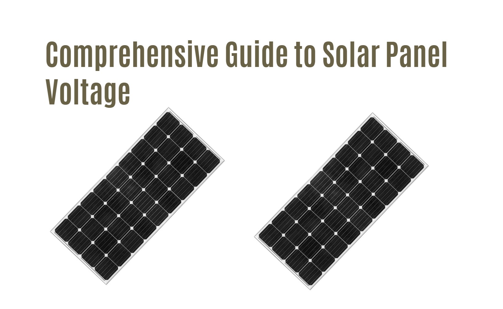 Comprehensive Guide to Solar Panel Voltage