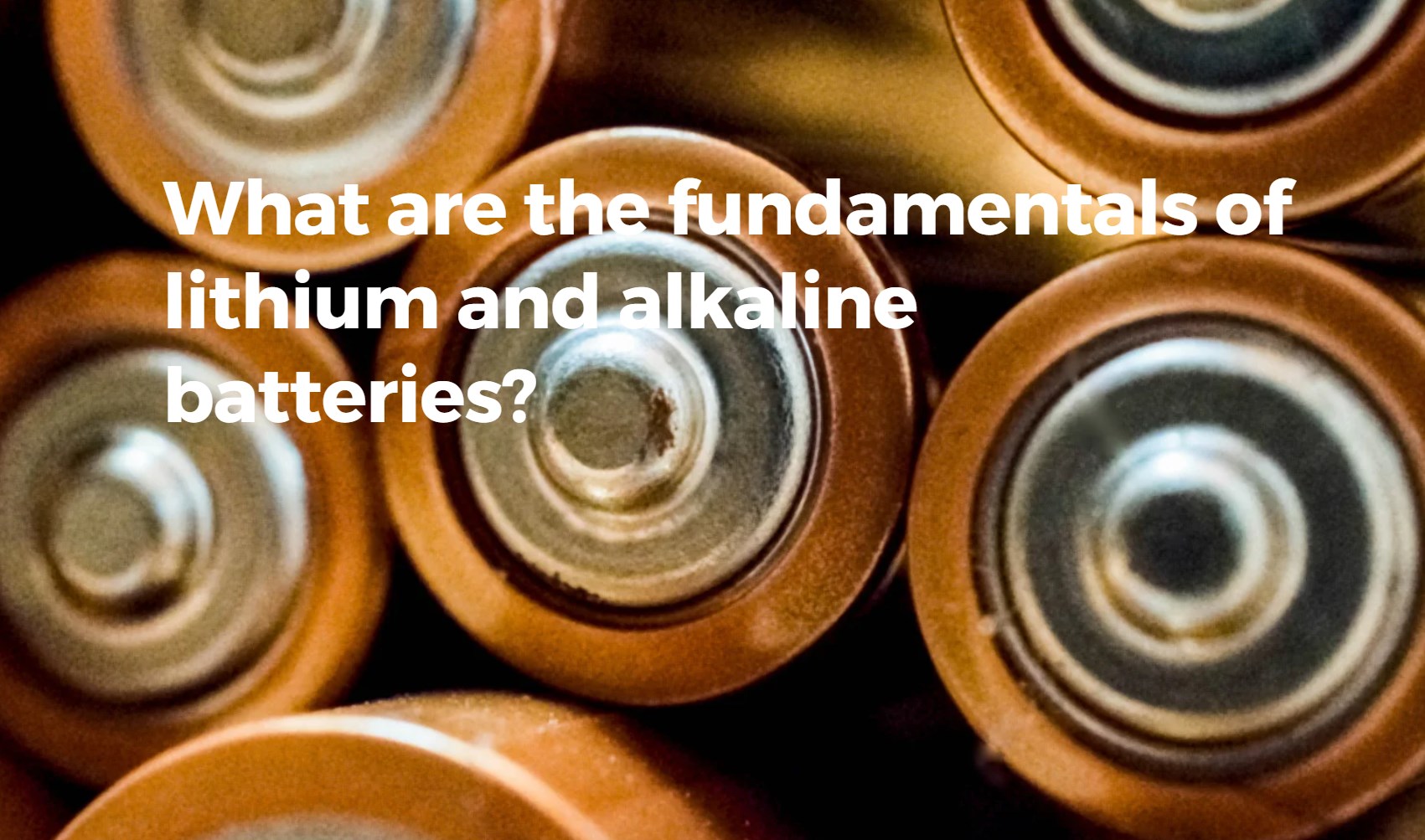 What are the fundamentals of lithium and alkaline batteries?