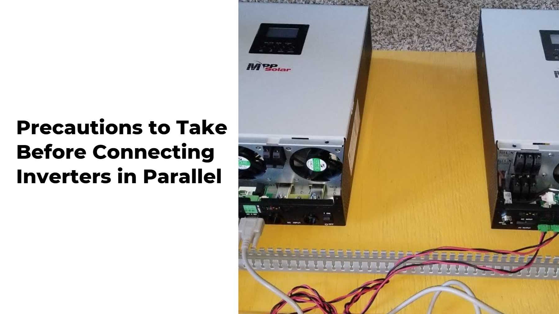 Precautions to Take Before Connecting Inverters in Parallel