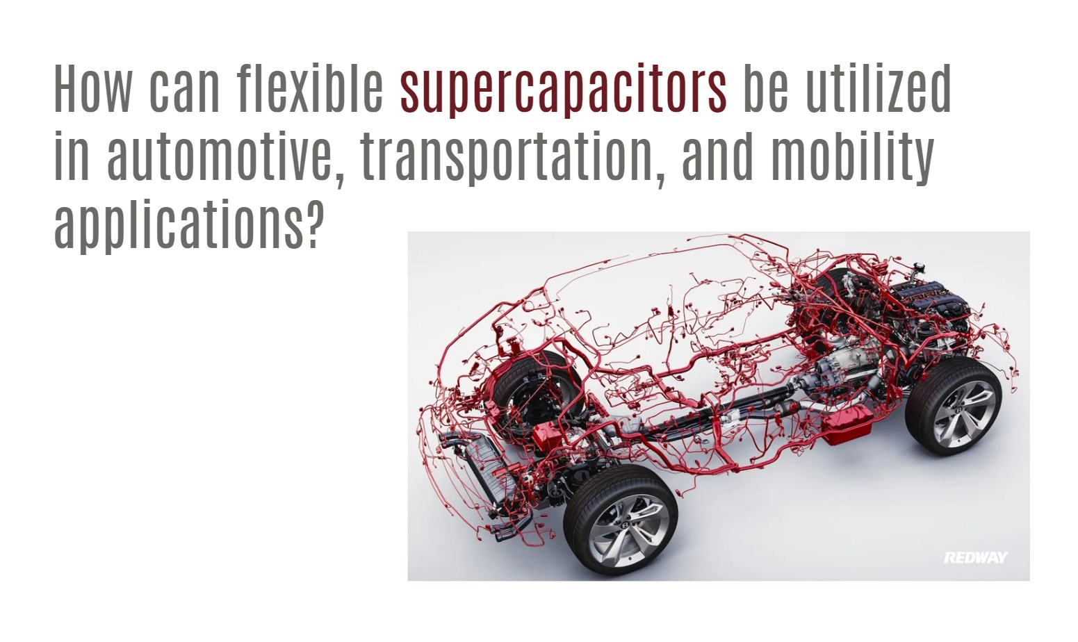 How can flexible supercapacitors be utilized in automotive, transportation, and mobility applications?