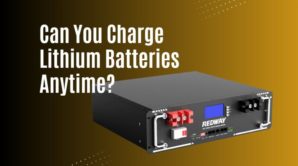 Can You Charge Lithium Batteries Anytime?