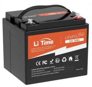 What is the charging rate for a LiTime battery?