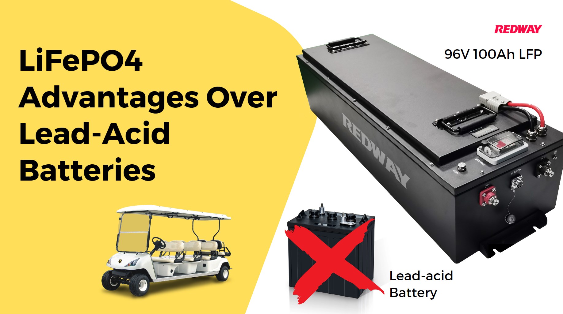 golf cart lithium battery Advantages Over Lead-Acid Batteries