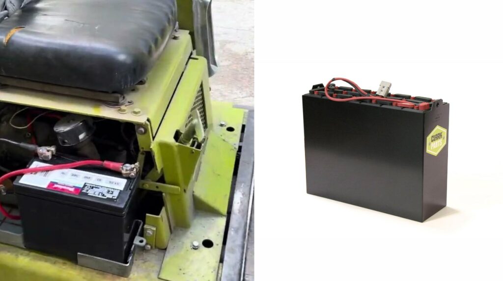 What Are Clark C300 Forklift Battery Tray Images?