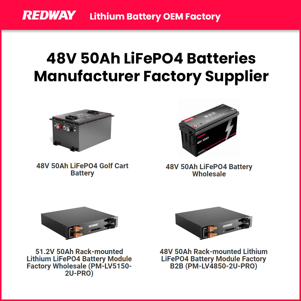 48V 50Ah LiFePO4 Batteries Manufacturer Factory Supplier
