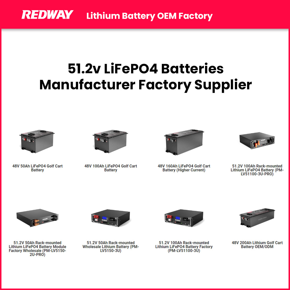 51.2v LiFePO4 Batteries Manufacturer Factory Supplier​