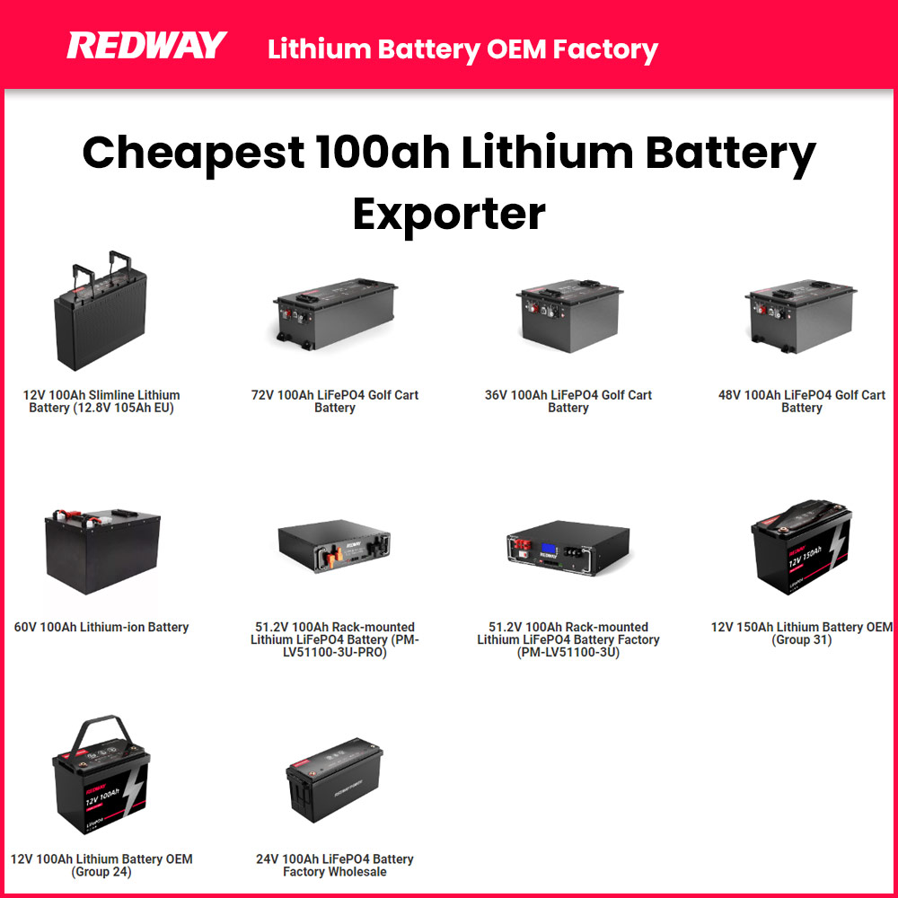 Cheapest 100ah Lithium Battery Exporter