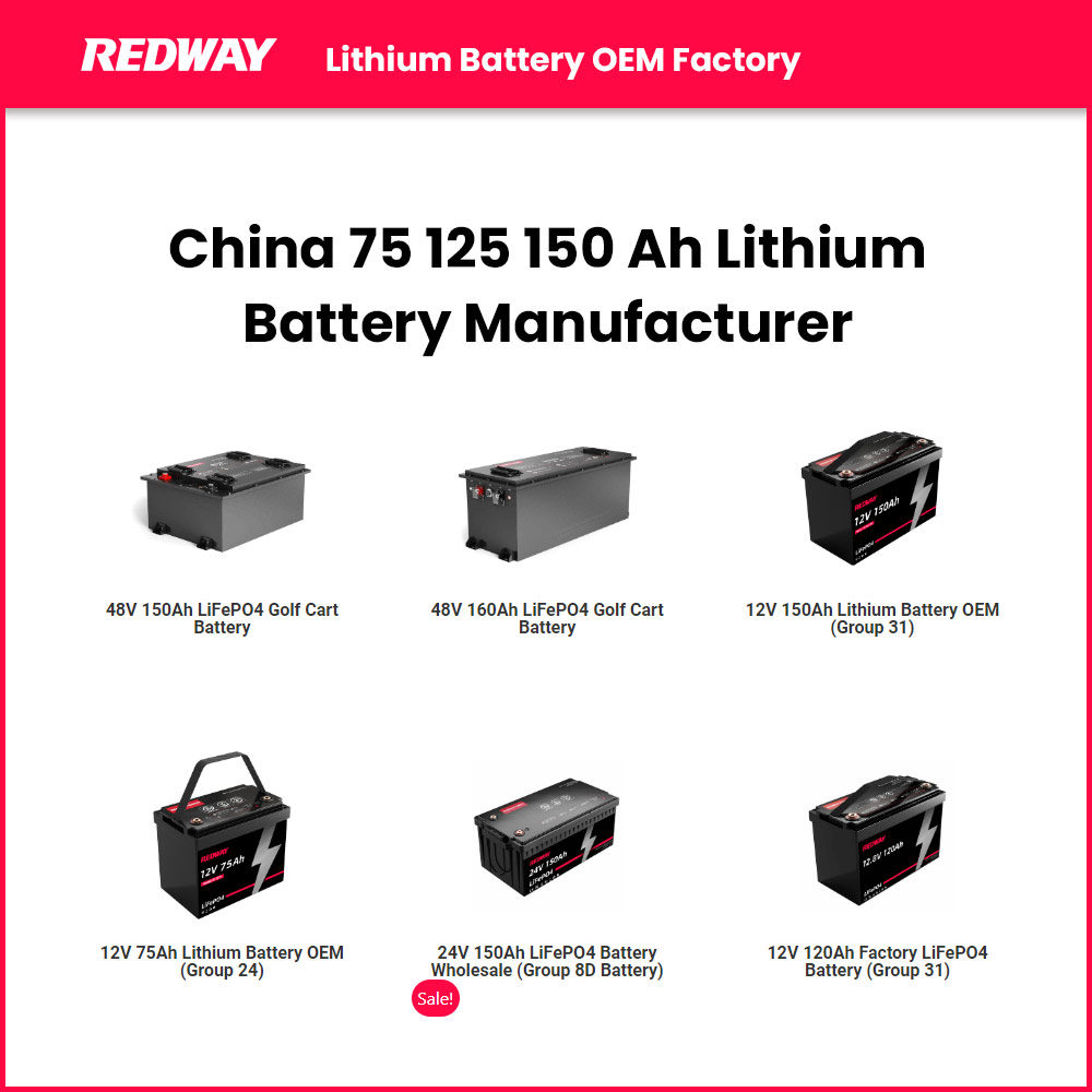 China 75 125 150 Ah Lithium Battery Manufacturer