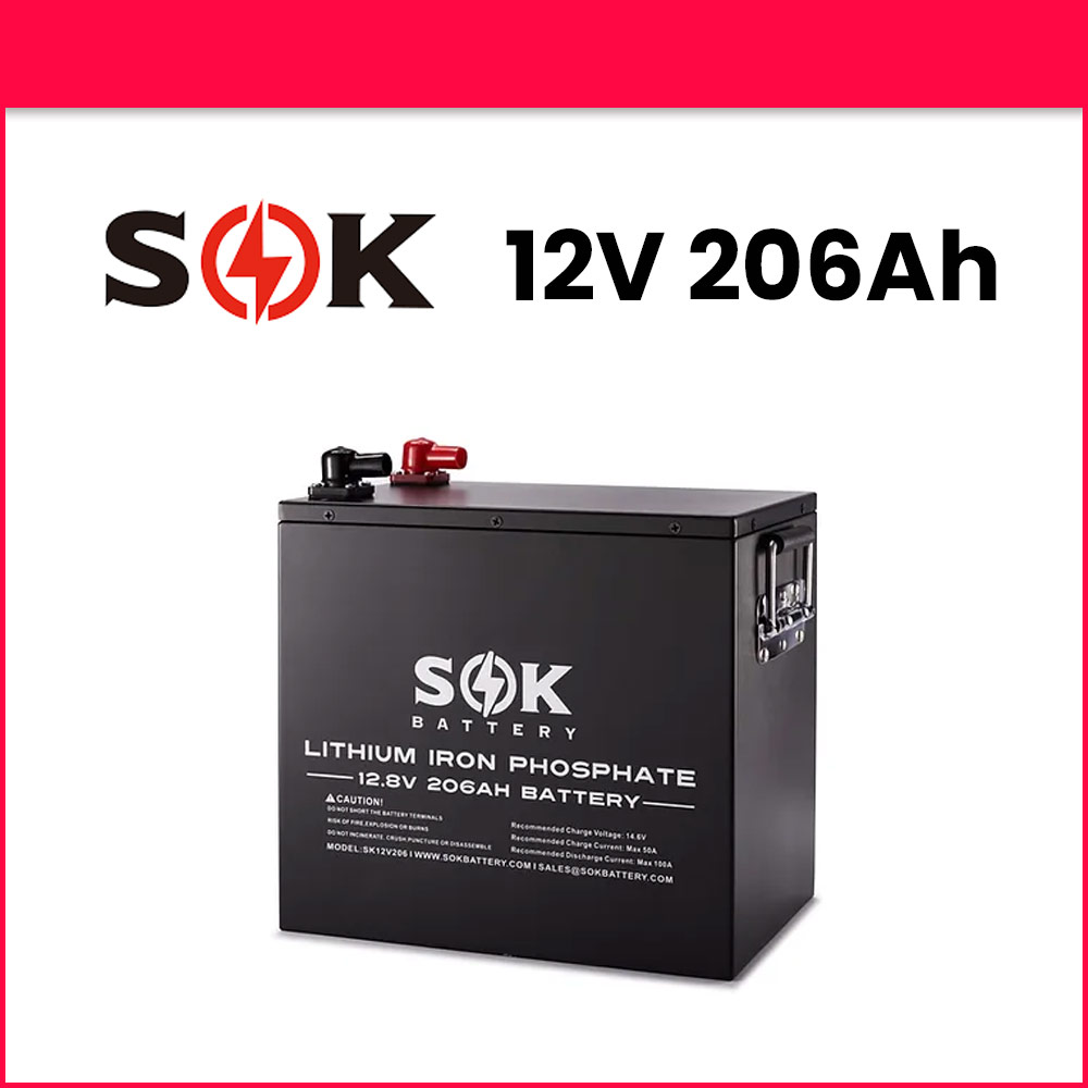 China Sok 200ah 12v LiFePO4 Battery Wholesale Supplier
