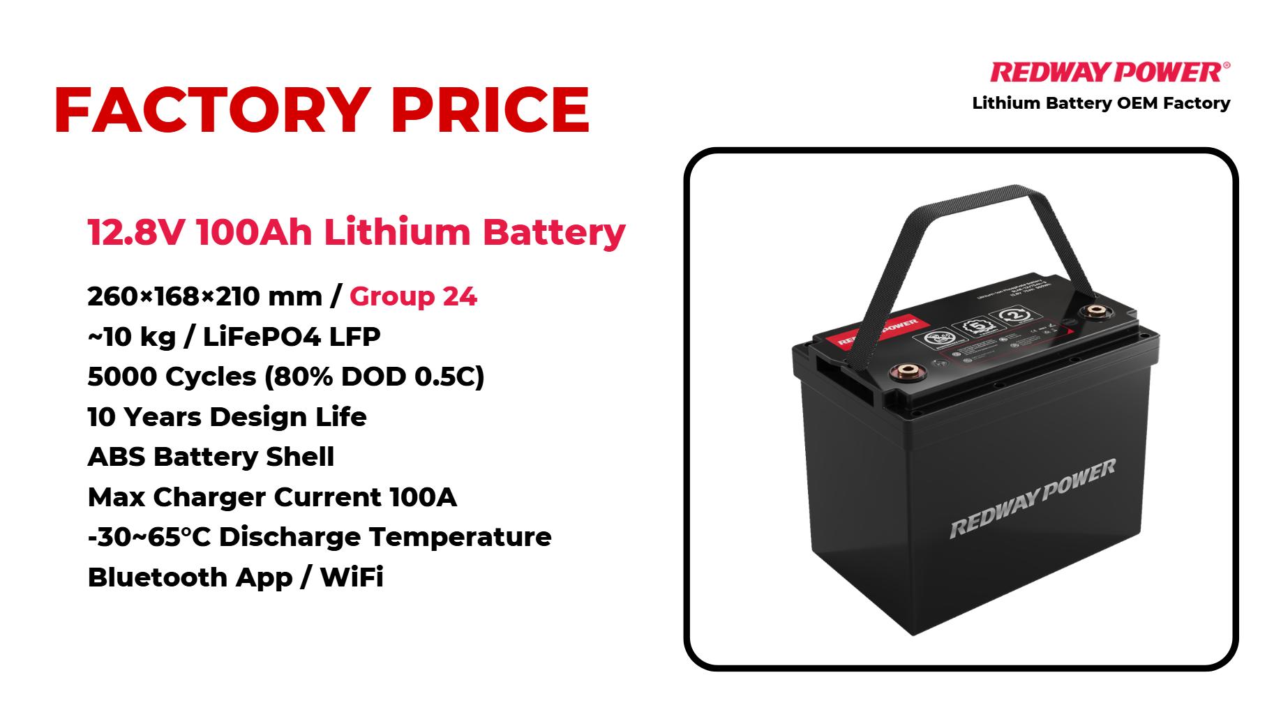 What Are the Dimensions and Weight of the Redway 12V 100Ah Lithium Battery?